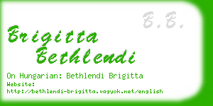 brigitta bethlendi business card